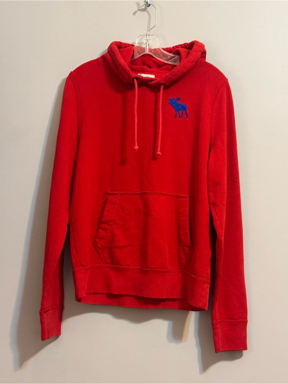 Vintage Y2K Abercrombie‎ & Fitch Muscle Hoodie Red Moose Logo M